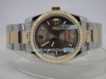 AAA Mens Rolex Datejust Two Tone Watch Brown Face Replica Watch